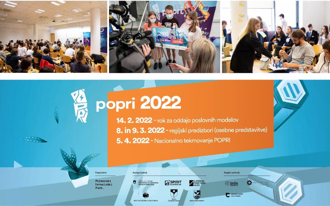 Vabilo k udeležbi na tekmovanju v najboljši podjetniški ideji – POPRI 2022